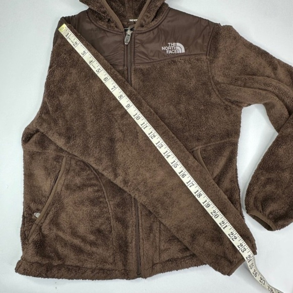 The North Face Brown Oso Fuzzy Fleece Athletic Hooded Jacket Womens Size Small - Picture 16 of 16